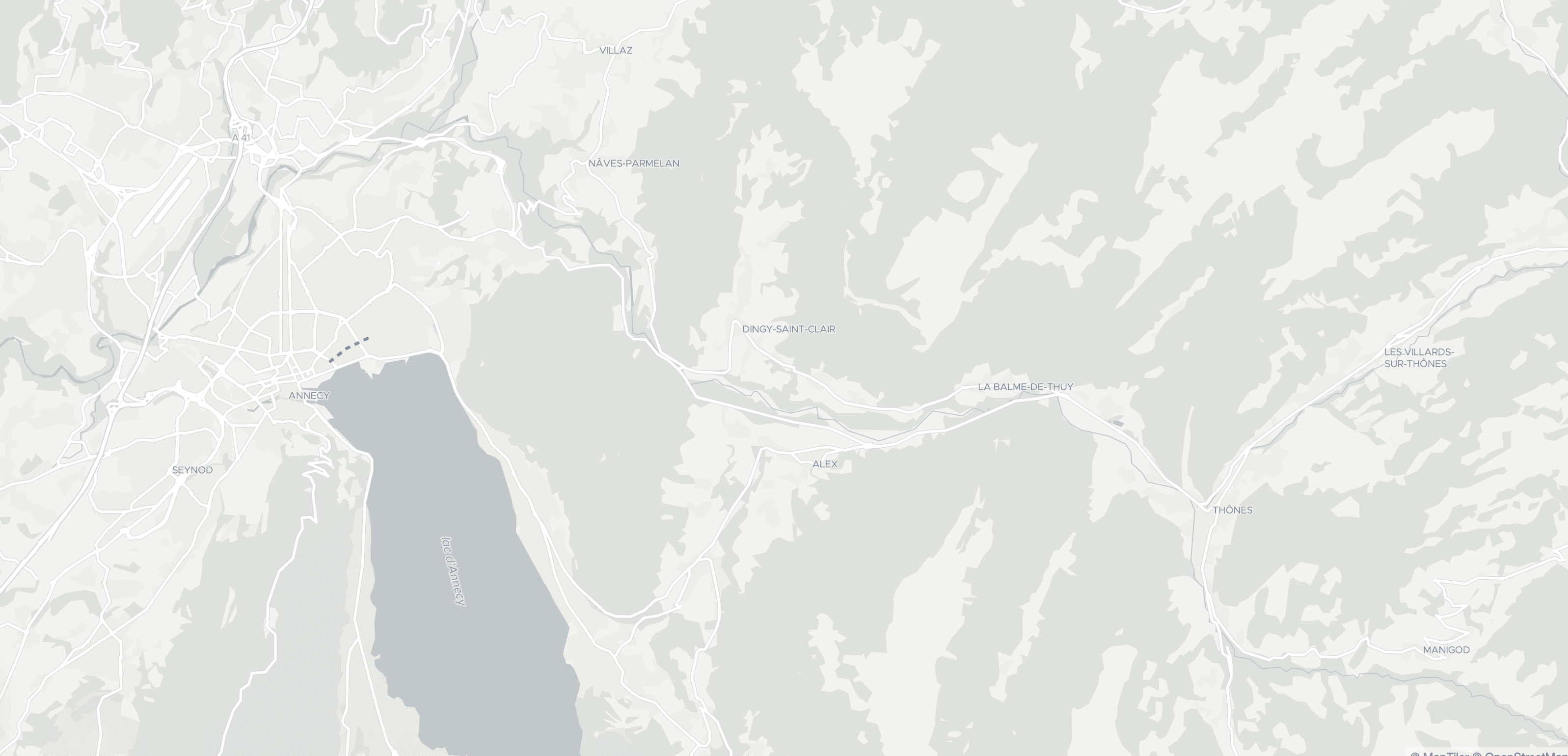Carte permettant de visualiser l'emplacement de Terapiz à Annecy